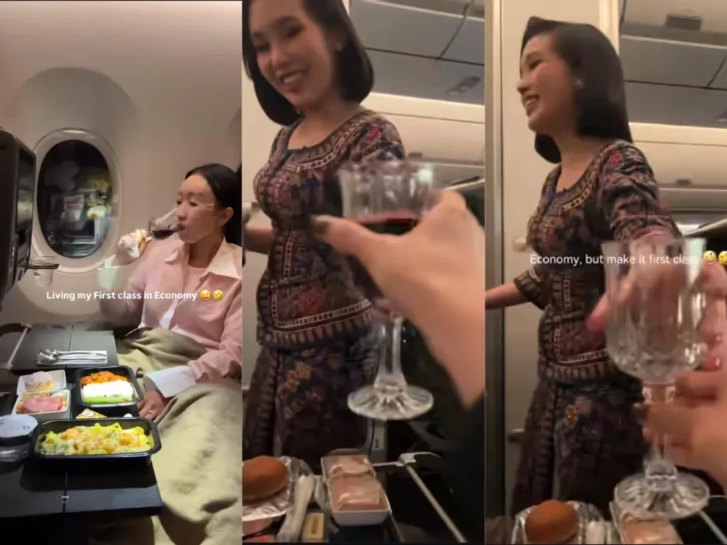 Singapore Airlines Passenger Upgrades from Economy to First Class with this Hack