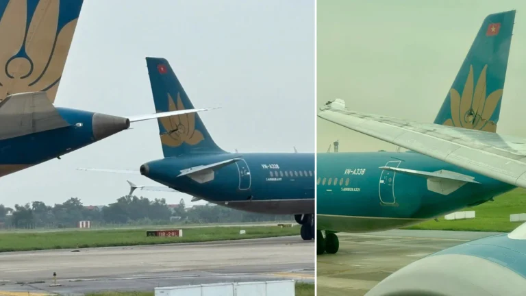 Vietnam Airlines Two Aircraft Collides At Hanoi Airport