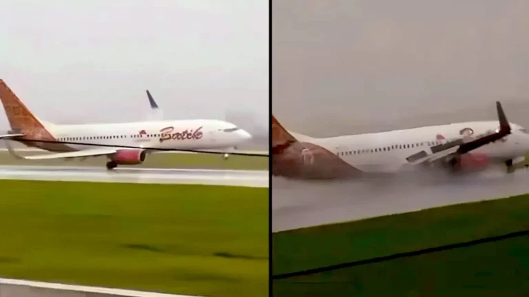 Batik Air Flight Nearly Scrapes Runway.