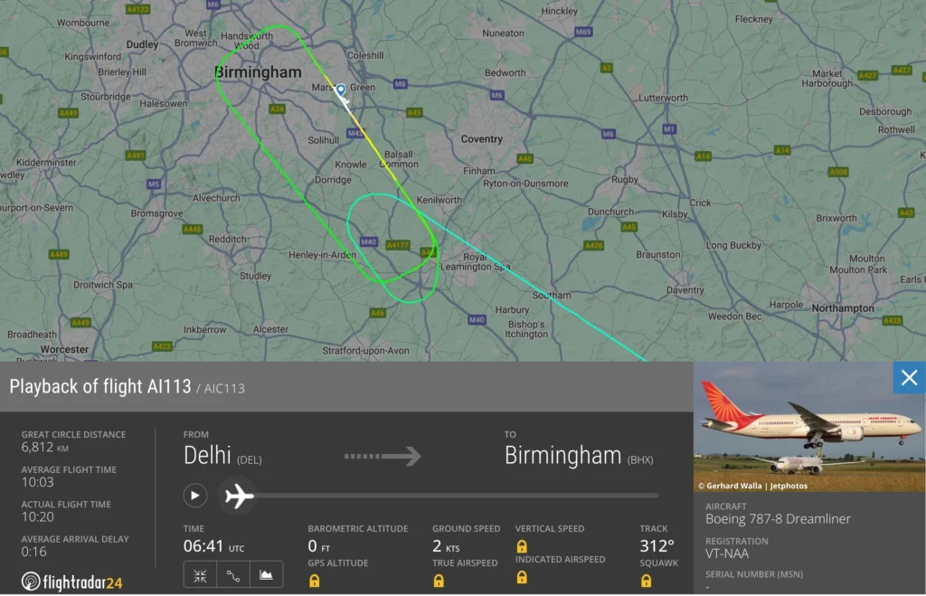 Air India 787 Pilots Go Around at Birmingham Airport Goes Viral