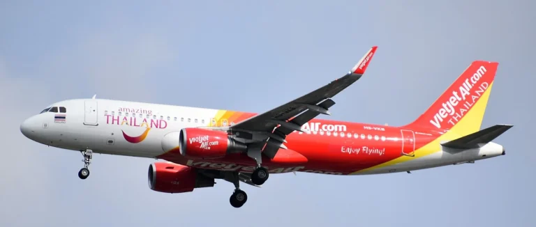 Thai VietJet Air A320-200 with "Amazing Thailand" livery.