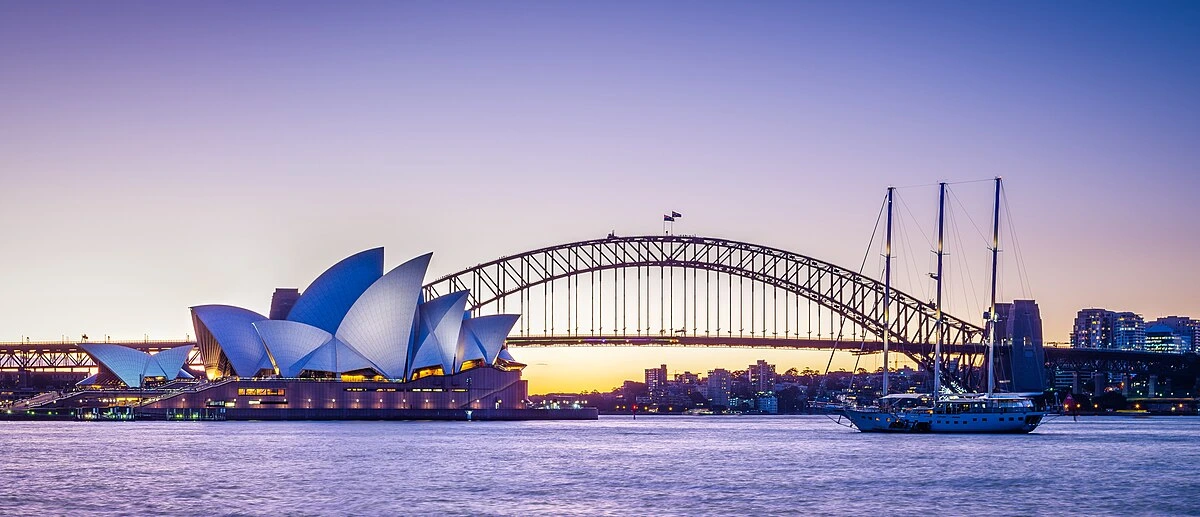 Sydney Opera House and Harbour Bridge Dusk
