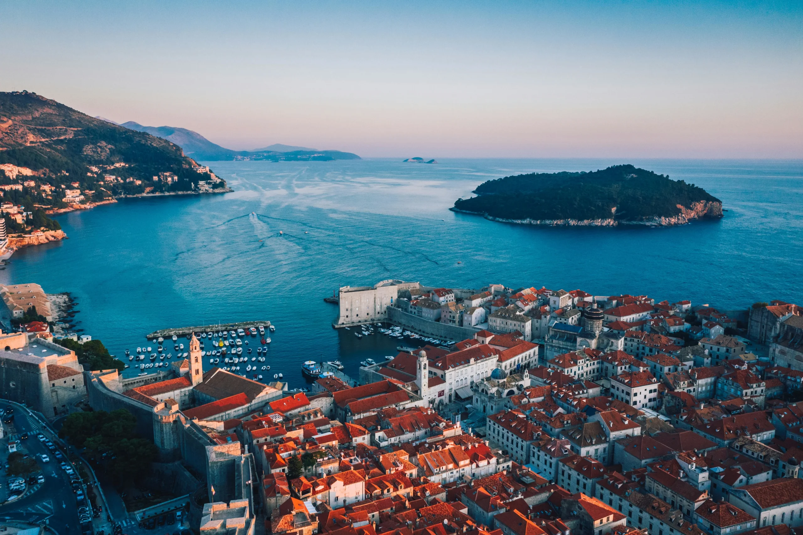 Dubrovnik city with Adriatic Sea views