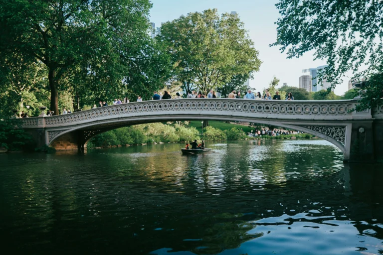 Bow Bridge in Red Hook, New York City, North America