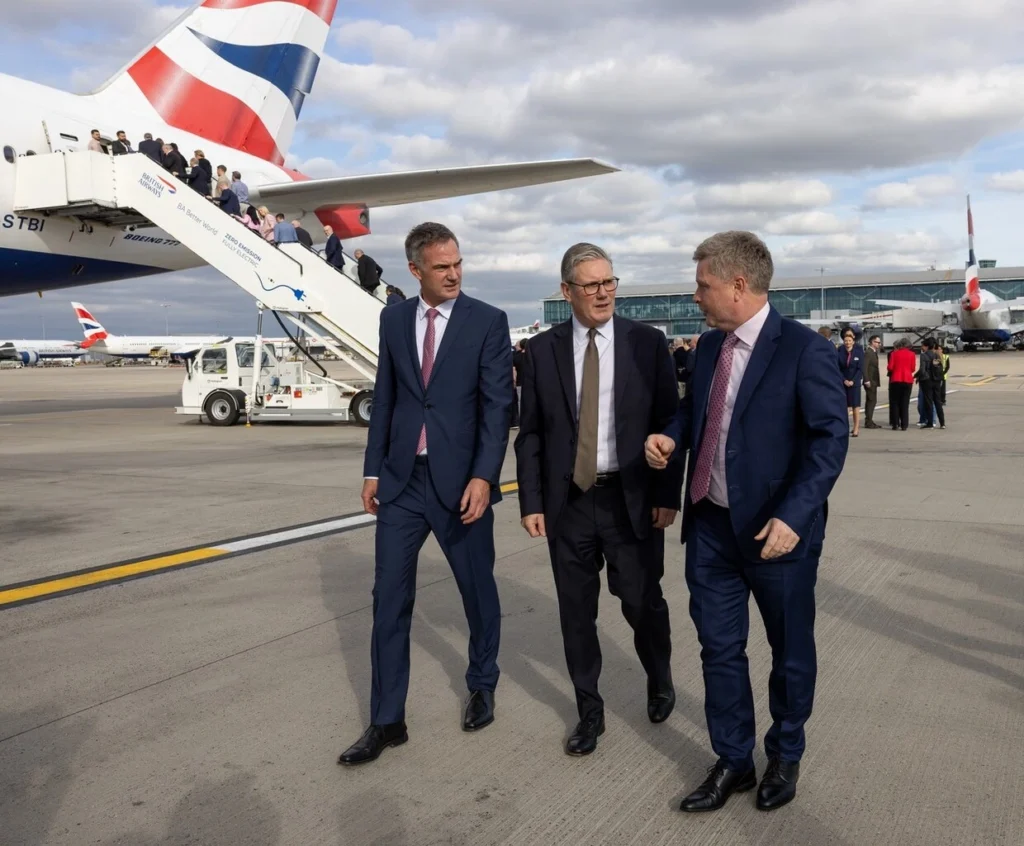 British Airways flight during the UK Government trade mission.