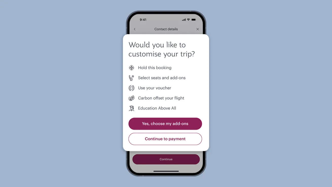 Booking Flow in Qatar Airways App