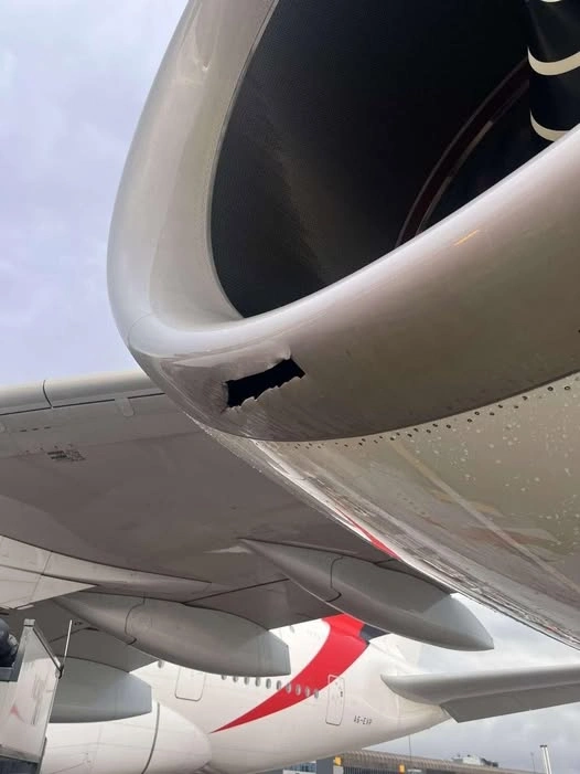Emirates Airbus A380 Grounded at Manchester Airport After Collision