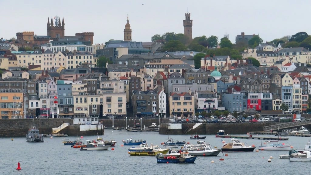 Spectacular views of St. Peter Port, Guernsey.