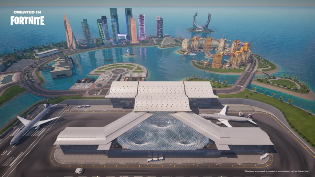 Qatar Airways Fortnite Qverse Island