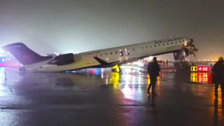 Air Canada CRJ-900 Collides with Fire Truck at New York LaGuardia Airport