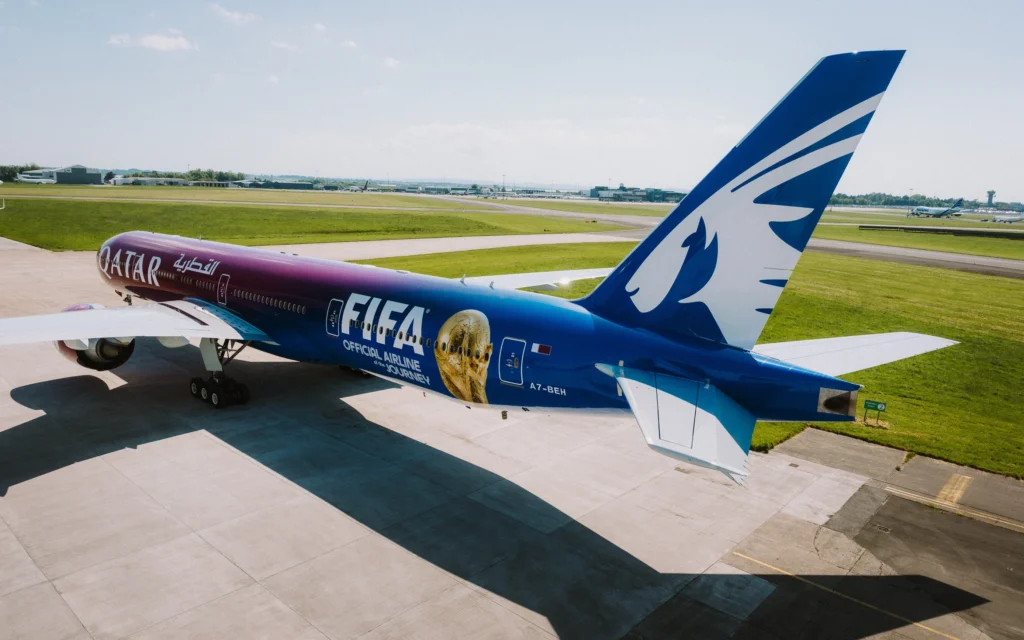 Qatar Airways Unveils New FIFA World Cup 2026 Livery on Boeing 777