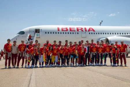 Spain’s World Cup Champions Return Home on Special Iberia Airbus A350-900 Charter