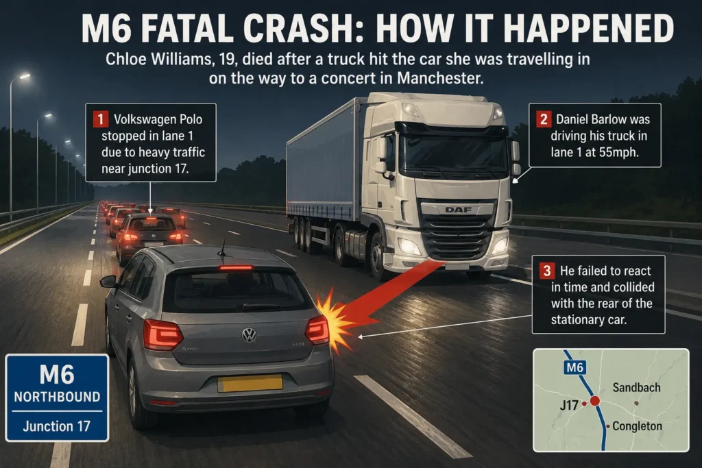 British Airways trainee Chloe Williams Accident with DAF Truck