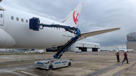Japan Airlines Turns to Robots to Cut Aircraft Washing Work by 40%