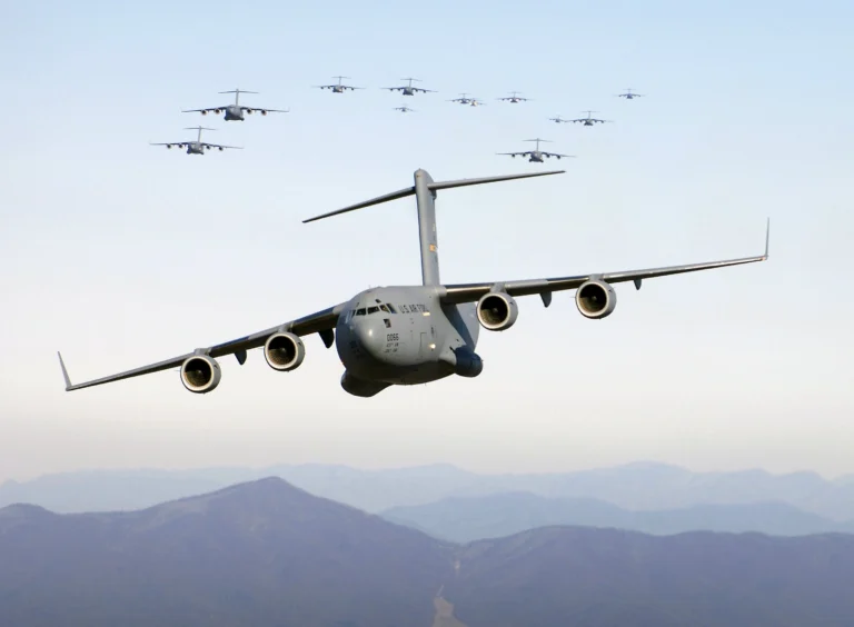 Largest Air Force in the World C-17 Makes Flight to Russia