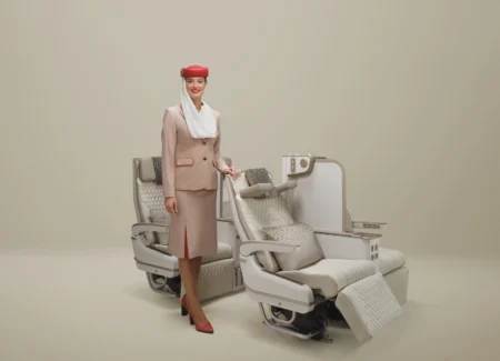 Emirates Unveils First Electric Premium Economy Seat in the World on A350